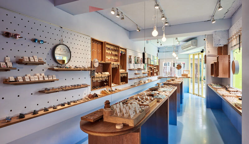 A Pegboard Wall Makes It Easy To Change The Displays In This Retail Store-1