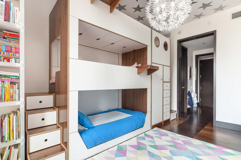 This Triple Bunk Bed Was Designed With Storage And Stairs-3