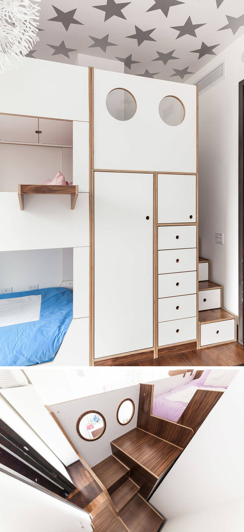 This Triple Bunk Bed Was Designed With Storage And Stairs-4